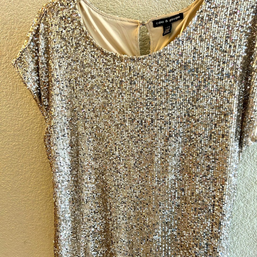 NWT. Sequin blouse. Size medium. Never worn!